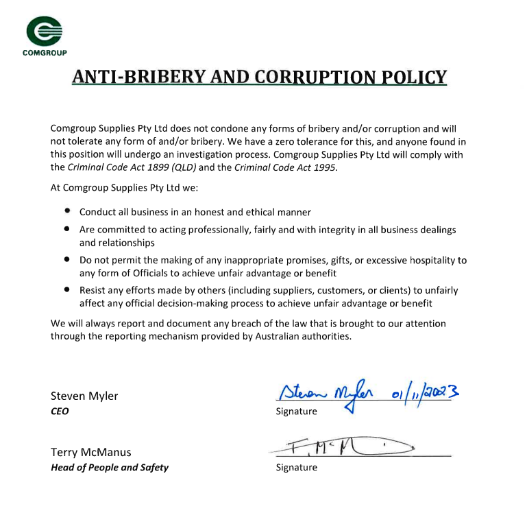 Anti Bribery Corruption Policy Draft